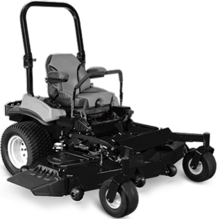 black zero-turn lawn mower